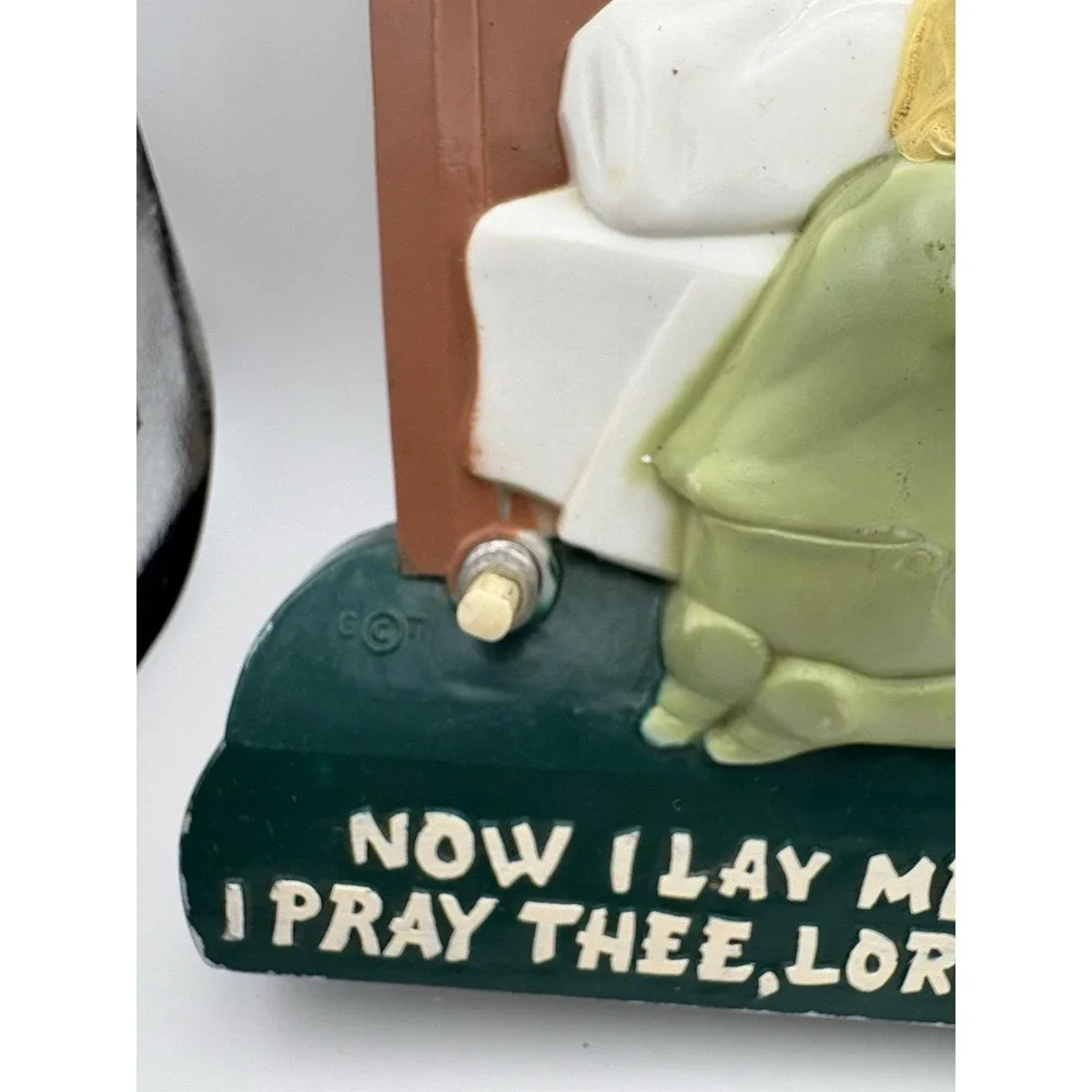 Vintage Praying Child Night Light Lamp Now I Lay Me Down Sleep Nursery Religious